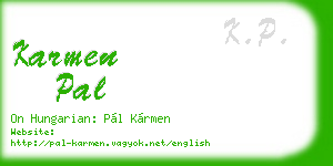 karmen pal business card