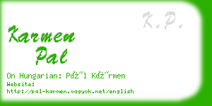 karmen pal business card